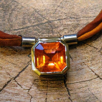 Wechselschließe Gold Silber mit einem Madeiratopas