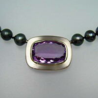 Wechselschließe aus Silber mit Amethyst